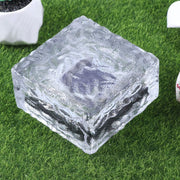 Lampada LED solare da giardino quadrata in vetro 10x10 cm