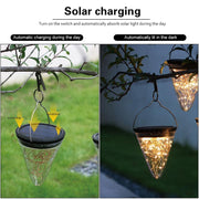 Lampada a sospensione solare conica IP55 per esterni