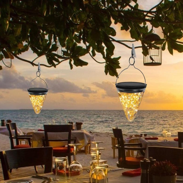 Lampada a sospensione solare conica IP55 per esterni