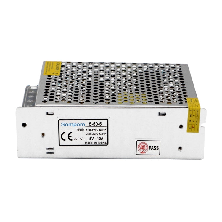 SOMPOM S-50-5 50W 5V 10A Driver di commutazione LED Striscia luminosa Display Schermo Illuminazione Monitor Alimentatore, 50W 5V/10A
