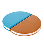 Luce notturna semicircolare creativa portatile con ricarica USB con telecomando, Semicircle (Blue), Semicircle (Brown)