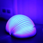 Luce notturna semicircolare creativa portatile con ricarica USB con telecomando, Semicircle (Blue), Semicircle (Brown)