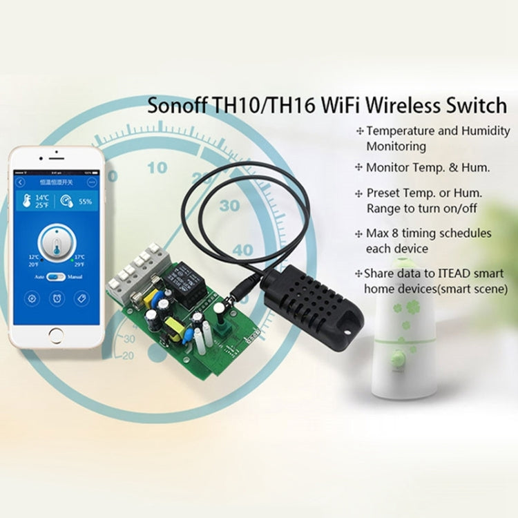 Sensore di temperatura e umidità Sonoff TH-1 per smart switch WiFi Sonoff TH10/TH16, TH-1