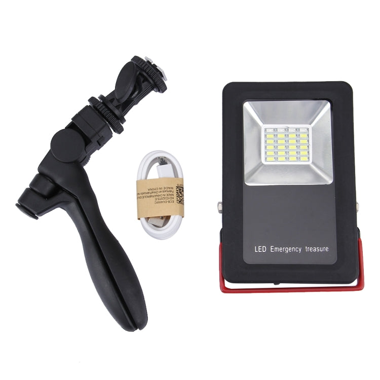 Lampada portatile 24 LED 30W luce rossa e blu IP65