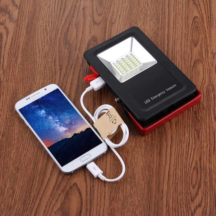 Lampada portatile 24 LED 30W luce rossa e blu IP65