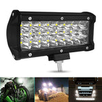 Striscia LED da 7 pollici 18W 1800LM 3 file di lavoro Refit Lampada per fuoristrada Lampada da tetto per tetto, 7 inch 72W