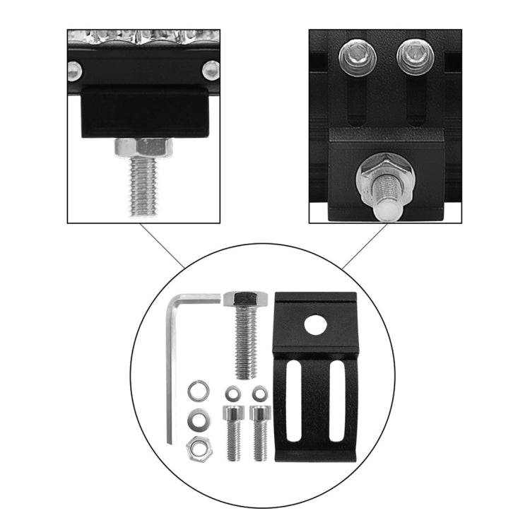 Striscia LED da 7 pollici 18W 1800LM 3 file di lavoro Refit Lampada per fuoristrada Lampada da tetto per tetto, 7 inch 72W