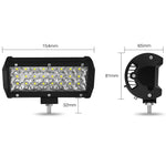 Striscia LED da 7 pollici 18W 1800LM 3 file di lavoro Refit Lampada per fuoristrada Lampada da tetto per tetto, 7 inch 72W