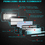 Striscia LED da 7 pollici 18W 1800LM 3 file di lavoro Refit Lampada per fuoristrada Lampada da tetto per tetto, 7 inch 72W