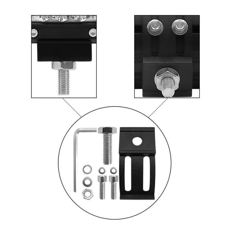 Lampada a striscia LED da 7 pollici 30W 3000LM 6000K funzionante Refit Luce di striscia per tetto fuoristrada, 7 inch 120W