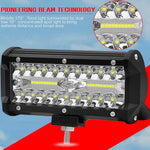 Lampada a striscia LED da 7 pollici 30W 3000LM 6000K funzionante Refit Luce di striscia per tetto fuoristrada, 7 inch 120W