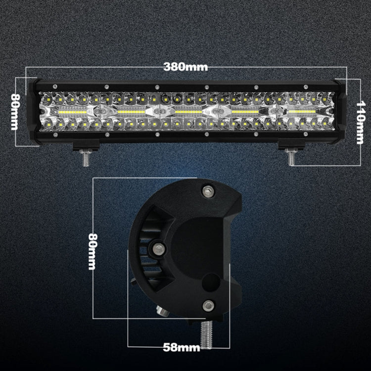 Striscia LED da 15 pollici 75W 7500LM 6000K Refit funzionante Lampada per fuoristrada Lampada da tetto per tetto, 15 inch 75W