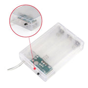 Catena luminosa 40 LED 4 metri con clip e 3 batterie AA