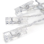 Catena luminosa 40 LED 4 metri con clip e batterie AA