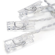 Catena luminosa 40 LED 4 metri con clip e 3 batterie AA