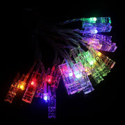 Catena luminosa 40 LED 4 metri con clip e 3 batterie AA