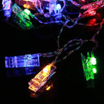Catena luminosa 40 LED 4 metri con clip e batterie AA