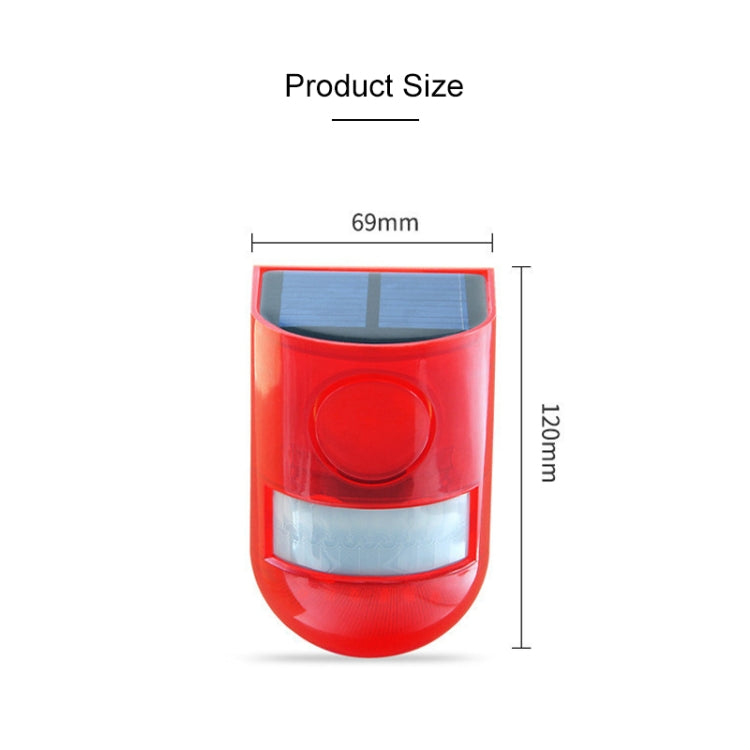 Allarme solare antifurto IP65 110 dB con luce rossa