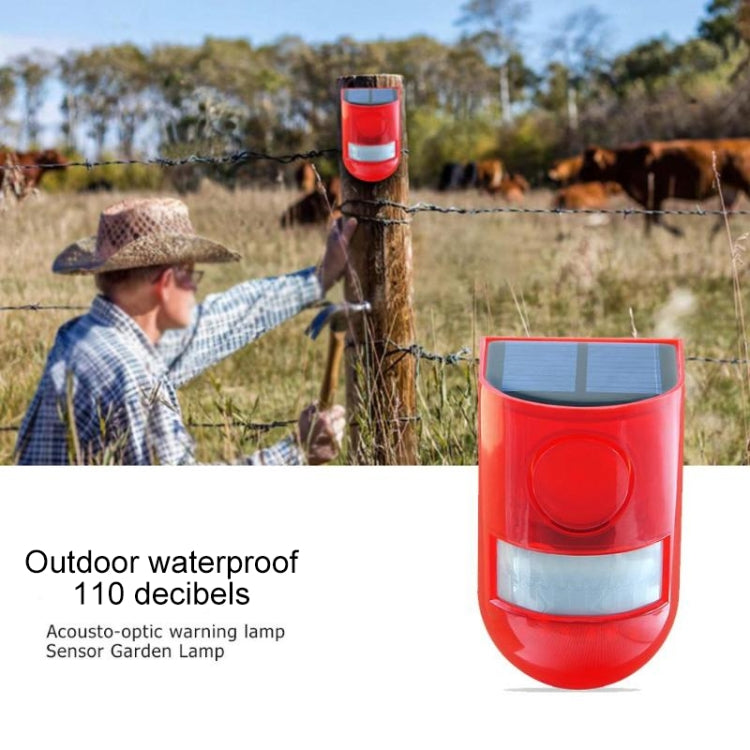 Allarme solare antifurto IP65 110 dB con luce rossa