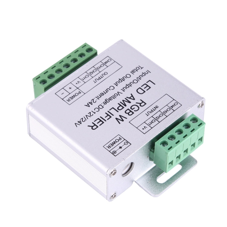 Controller LED con guscio in alluminio con amplificatore RGBW, DC 12-24V