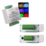 Controller LED con guscio in alluminio con amplificatore RGBW, DC 12-24V
