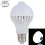 E27 7W 16 LED SMD 5730 450LM Lampadina LED con sensore di movimento a infrarossi, Distanza sensore: 4-6m, CA 220V, E27 7W White Light, E27 7W Warm White
