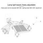 Faretto LED solare doppia testa con sensore movimento