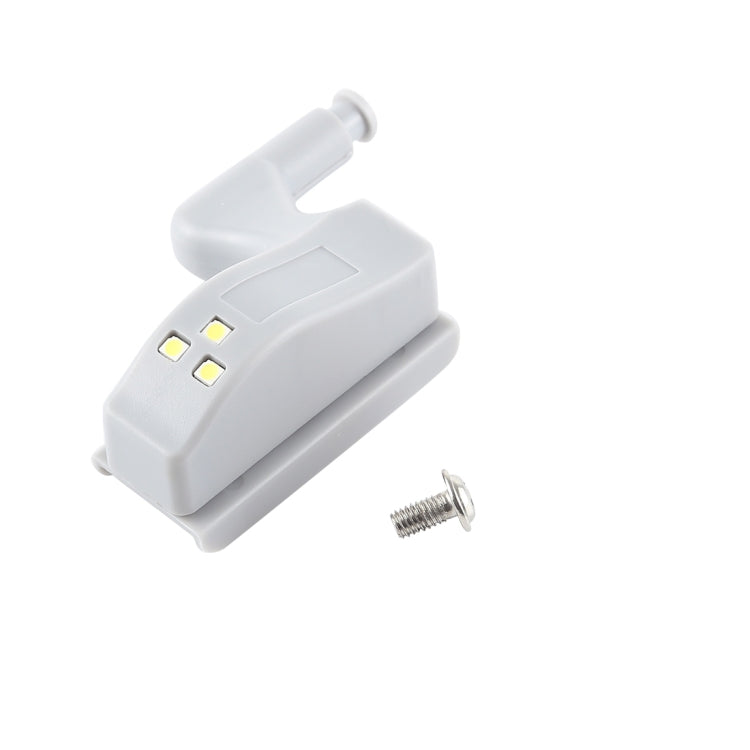 10 pezzi 0,3 W cerniera interna universale LED lampada sensore armadio 3 LED luce notturna lampadina ON / OFF automatica, 10 PCS White Light, 10 PCS Warm White