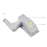 10 pezzi 0,3 W cerniera interna universale LED lampada sensore armadio 3 LED luce notturna lampadina ON / OFF automatica, 10 PCS White Light, 10 PCS Warm White