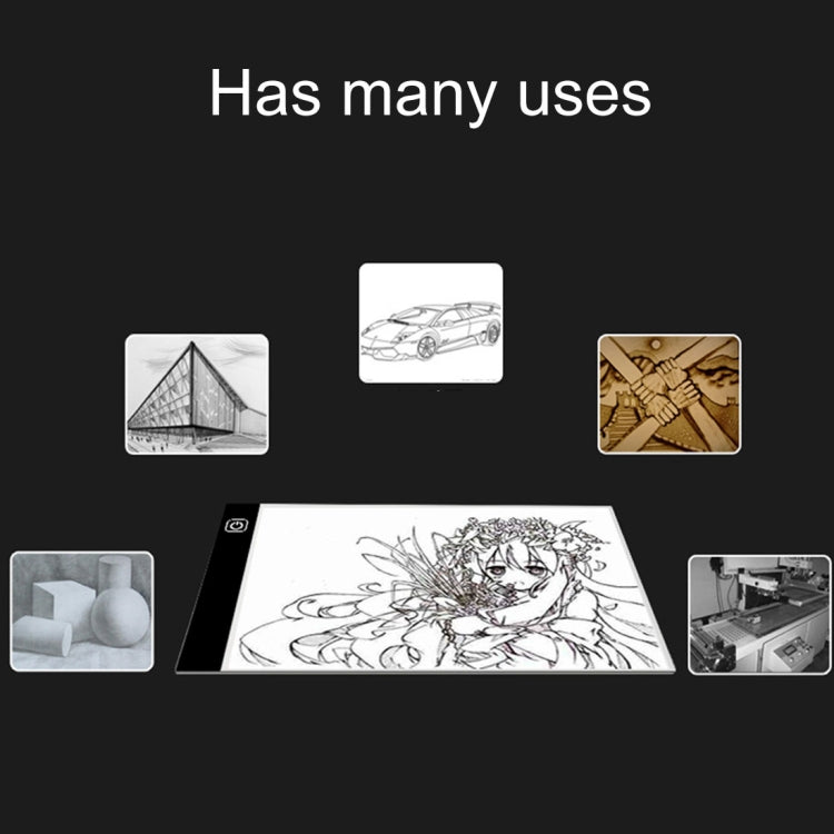 Blocco schizzi per disegni in acrilico A4 dimmerabili a tre livelli di luminosità a LED da 5 W 5 V