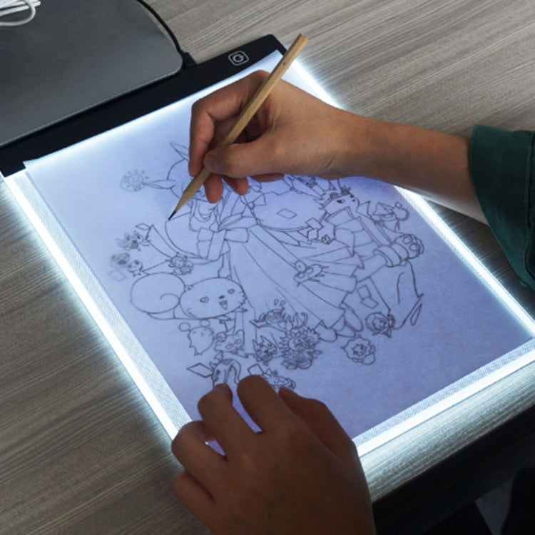 Blocco schizzi per disegni in acrilico A4 dimmerabili a tre livelli di luminosità a LED da 5 W 5 V