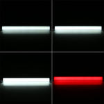 Q34 Striscia LED USB bianca + rossa da 34 cm portatile 5 V 650 mA 5500-6500 K con interruttore, 34cm