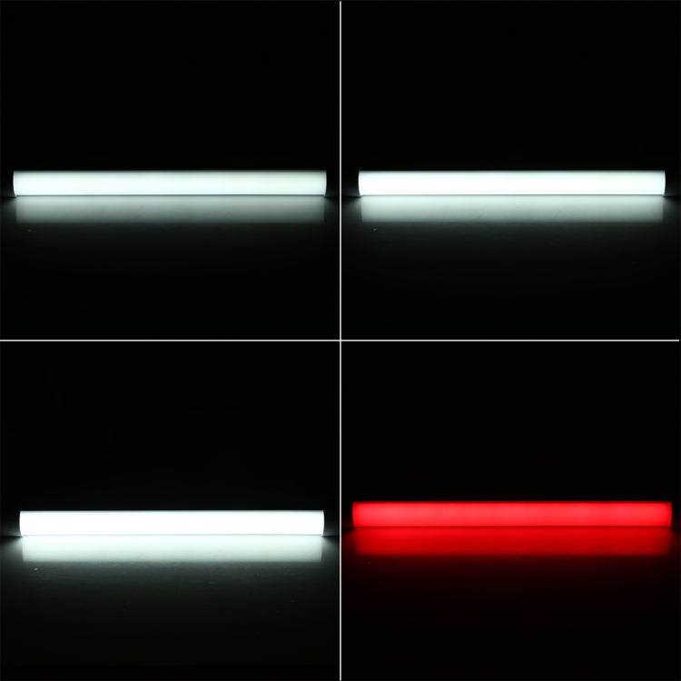 Q34 Striscia LED USB bianca + rossa da 34 cm portatile 5 V 650 mA 5500-6500 K con interruttore, 34cm