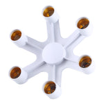 Adattatore per portalampada standard E27 da 1 a 6. Convertitore base per lampadine a LED, 1 to 6
