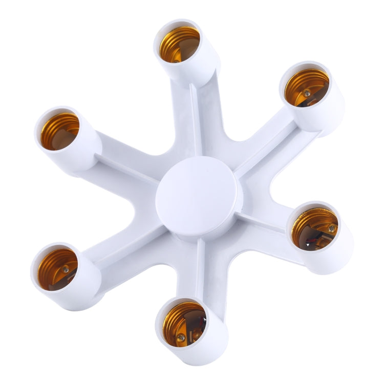 Adattatore per portalampada standard E27 da 1 a 6. Convertitore base per lampadine a LED, 1 to 6