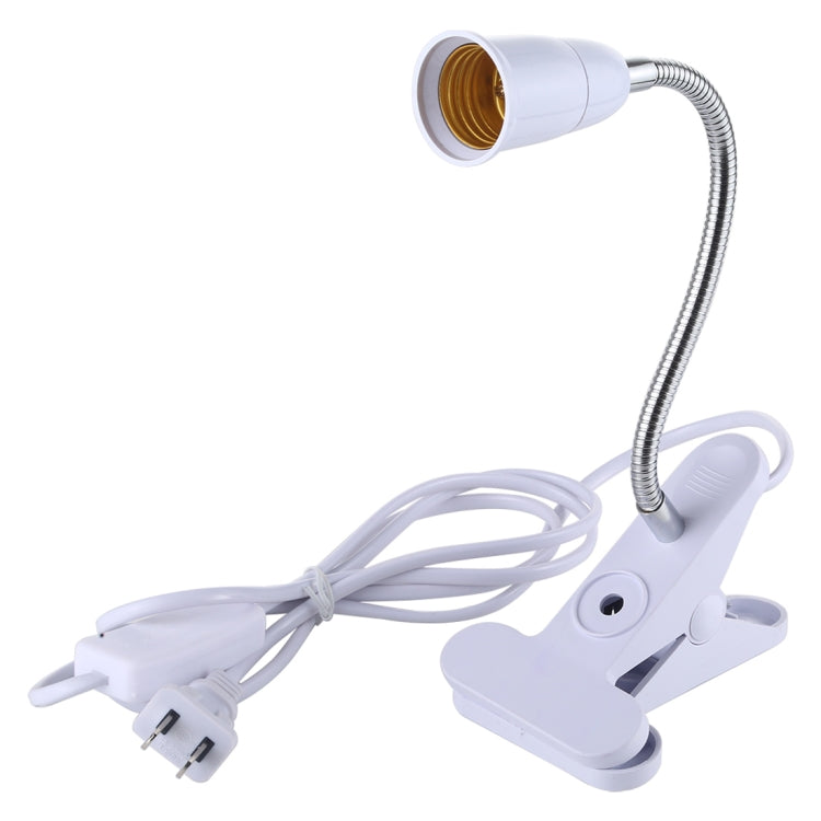 Supporto base lampada a clip flessibile E27 da 360 gradi con interruttore, spina americana