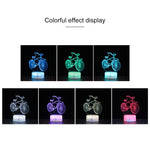 DC01 Crack Base Bicicletta Luce notturna decorativa a LED colorata creativa 3D, versione con telecomando, Remote Control Version