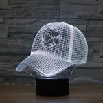 Lampada da tavolo con luce di visione a LED colorata 3D a forma di berretto da baseball, versione con telecomando a 16 colori, 16 Colors Remote Control Version