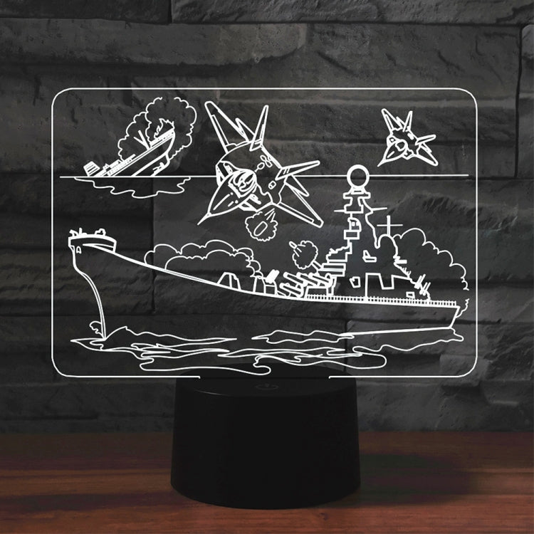 Lampada da tavolo LED 3D a forma di aeroplani USB touch