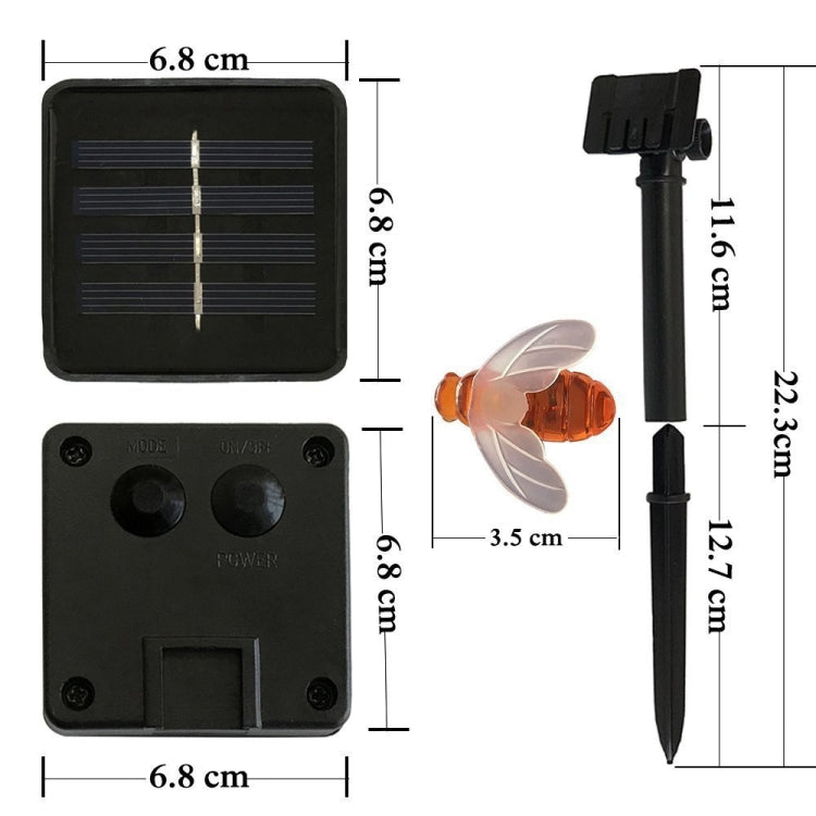 Lampada da fata decorativa a forma di stringa decorativa da giardino per esterni bianca calda alimentata ad energia solare da 6,5 m e 30 LED con pannello solare da 100 mA / 1,2 V, 30 LEDs