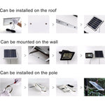 Luce di inondazione solare 30W 170 LED IP67 con telecomando