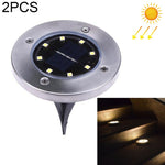 Lampada da incasso a terra LED 8 LED luce bianca e calda