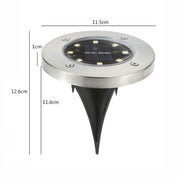 Lampada da incasso a terra LED 8 LEDs luce bianca e calda