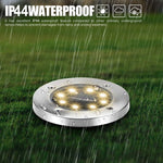 Lampada da incasso a terra LED 8 LED luce bianca e calda