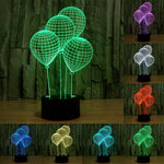 Lampada da scrivania con lampada stereo visiva creativa a 7 colori, luce notturna, Balloon Style