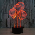 Lampada da scrivania con lampada stereo visiva creativa a 7 colori, luce notturna, Balloon Style