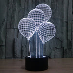 Lampada da scrivania con lampada stereo visiva creativa a 7 colori, luce notturna, Balloon Style