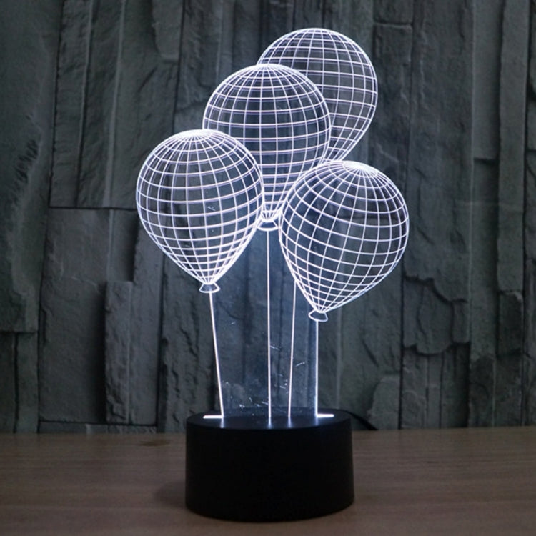 Lampada da scrivania con lampada stereo visiva creativa a 7 colori, luce notturna, Balloon Style