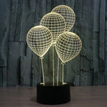 Lampada da scrivania con lampada stereo visiva creativa a 7 colori, luce notturna, Balloon Style