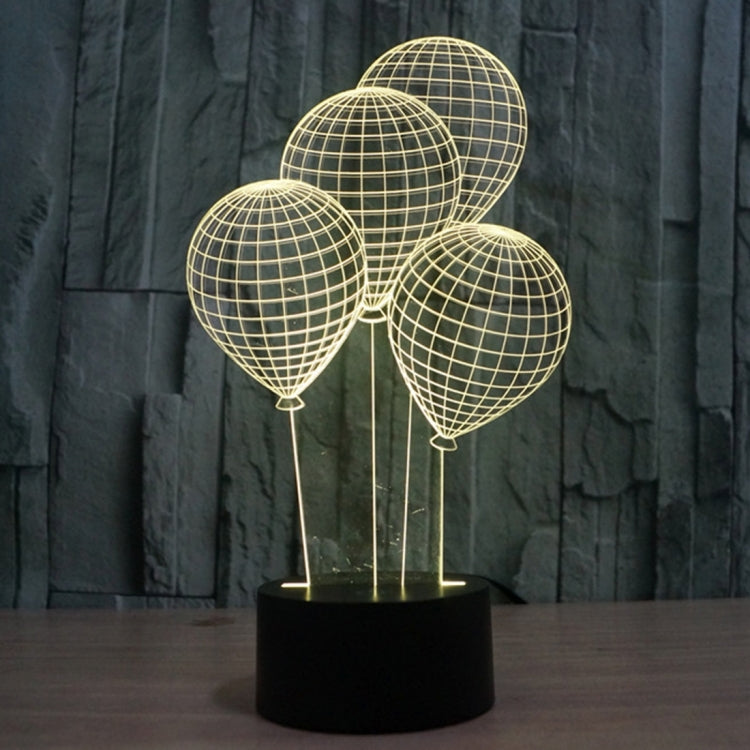 Lampada da scrivania con lampada stereo visiva creativa a 7 colori, luce notturna, Balloon Style